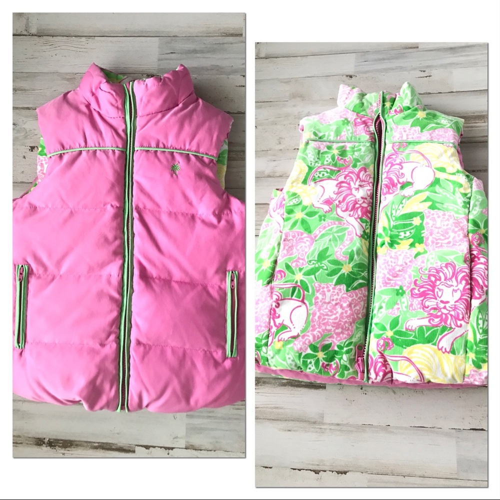Lilly Pulitzer little girls reversible vest.